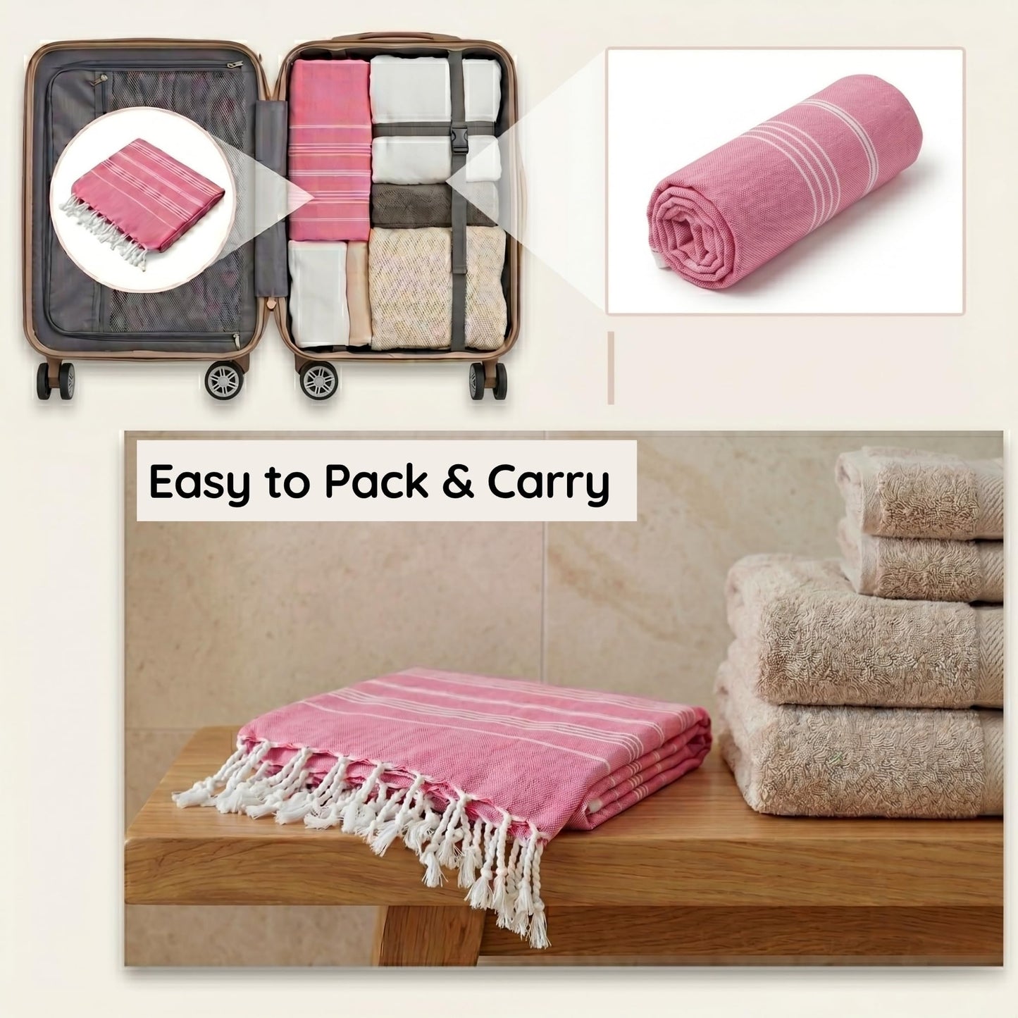 KZY LONDON Beach Towel - Large Turkish Beach Towels for Camping, Swimming, Bath, Gym - Quick Dry, Super Absorbent, Lightweight