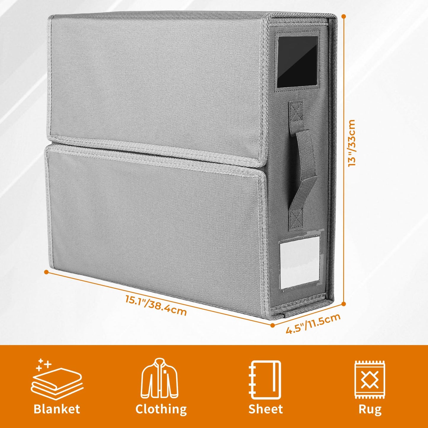 JAECU 3PCS Bedding Storage Foldable Bed Sheet Organiser Underbed Storage