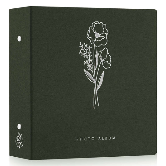 Lanpn Photo Album 6x4 Slip in, Linen Extra Large Capacity 1000 Pockets Photo Albums Holds Landscape and Portrait 10x15cm Picture Green