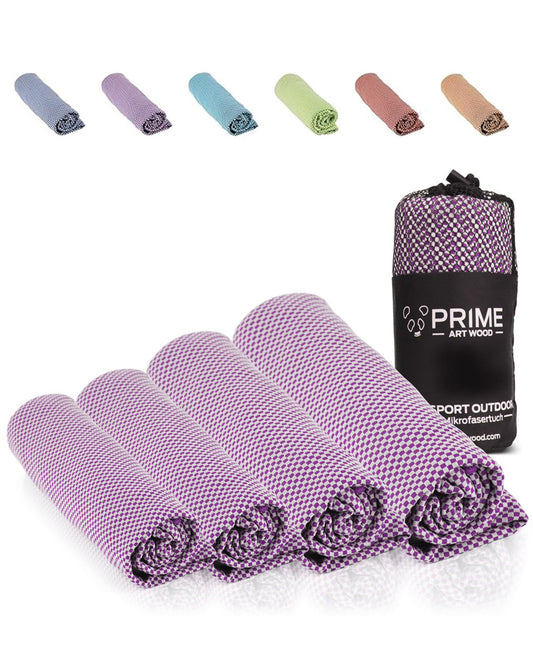 PRIME ART WOOD Travel Towel Bamboo 100 x 50 cm Purple