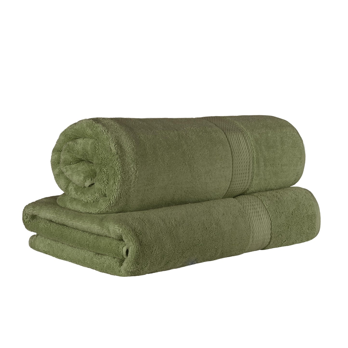 Superior Egyptian Cotton Pile Bath Sheet Set of 2, Ultra Soft Luxury Towels, Thick Plush Essentials, Absorbent Heavyweight, Guest Bath, Hotel, Spa