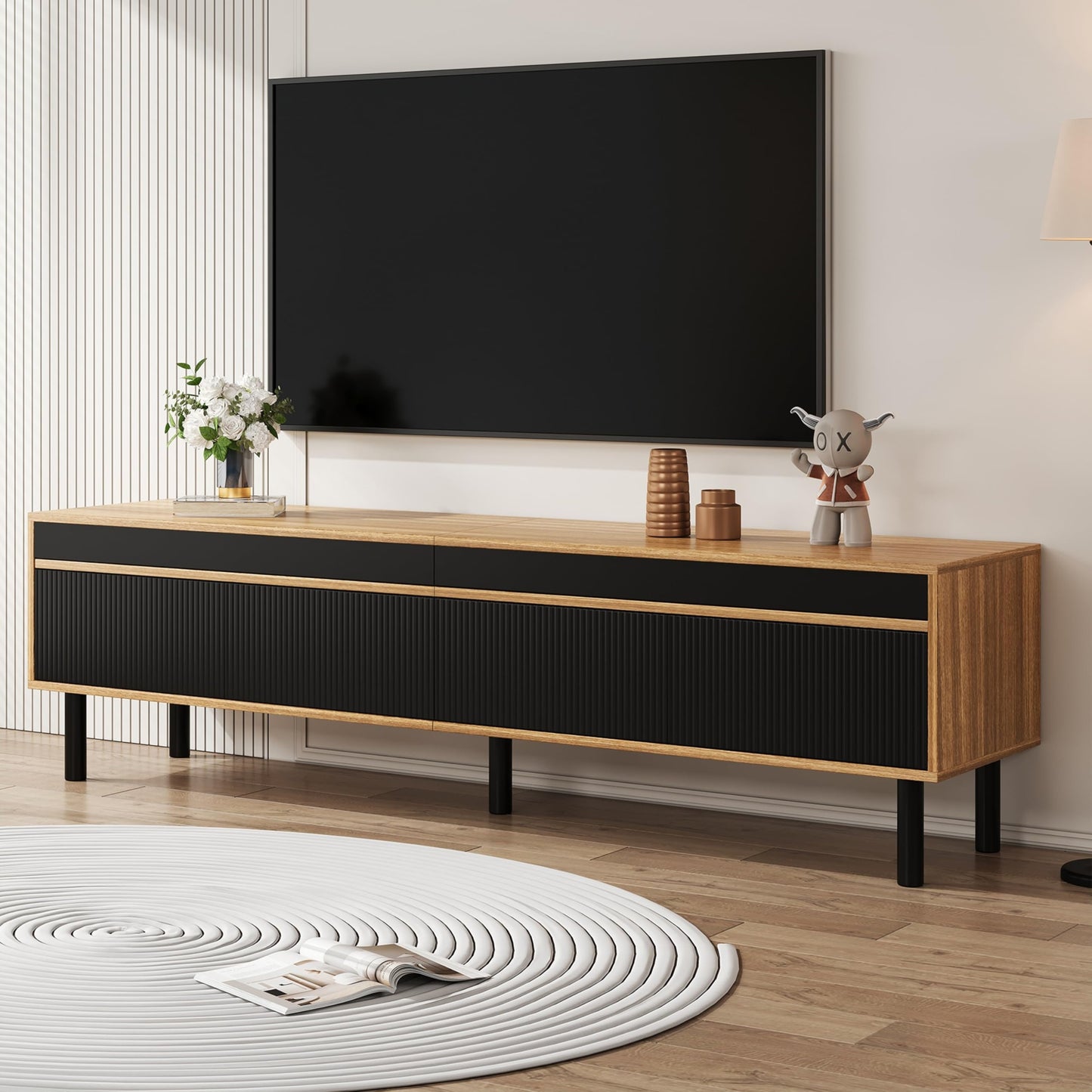 Ball & Cast TV Stand Cabinet 170cm, TV Console Table for up to 70 Inches Television, TV Table for Living Room, Dinning Room & Bedroom