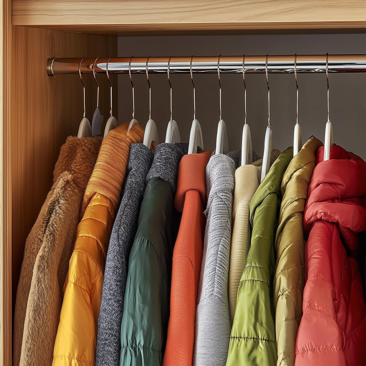 51-80cm Heavy-Duty Extendable Wardrobe Rail: Sturdy Hanging Rod for Closet