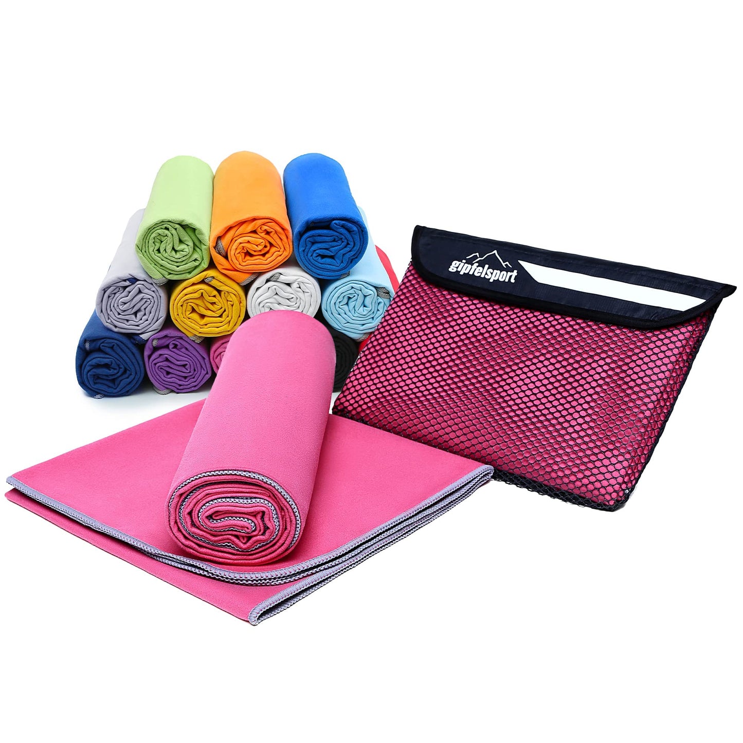 gipfelsport Microfibre Towel 1x XS(50x30cm) without bag Fuchsia