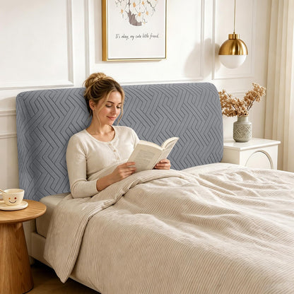 CYCMACO Elastic Bed Headboard Cover, 150 cm, Soft Stretch Bed Headboard Cover, Dustproof Bed Headboard Covers, Modern Bed Headboard Cover, Universal