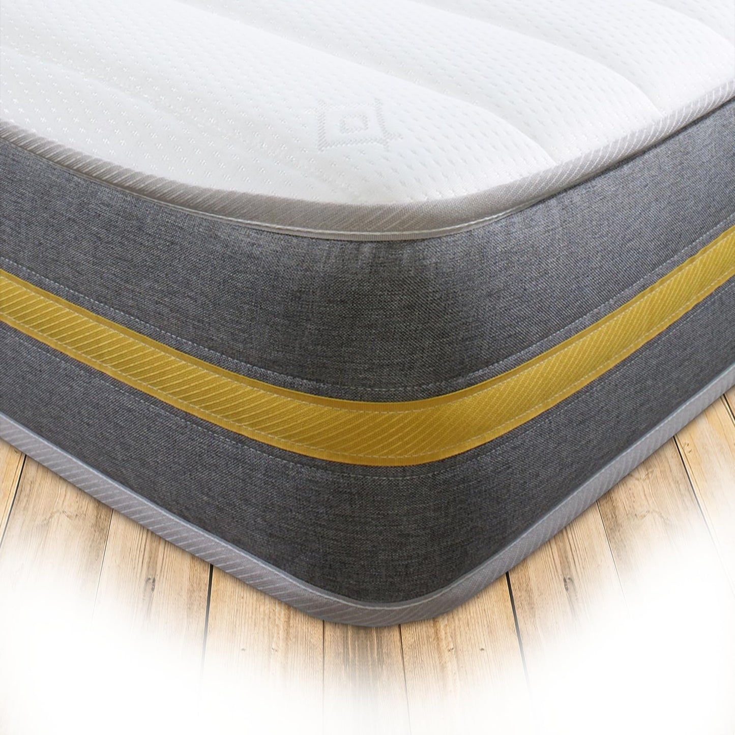 Starlight Beds Lunar Luxe Grey Sprung Hybrid Small Single Mattress