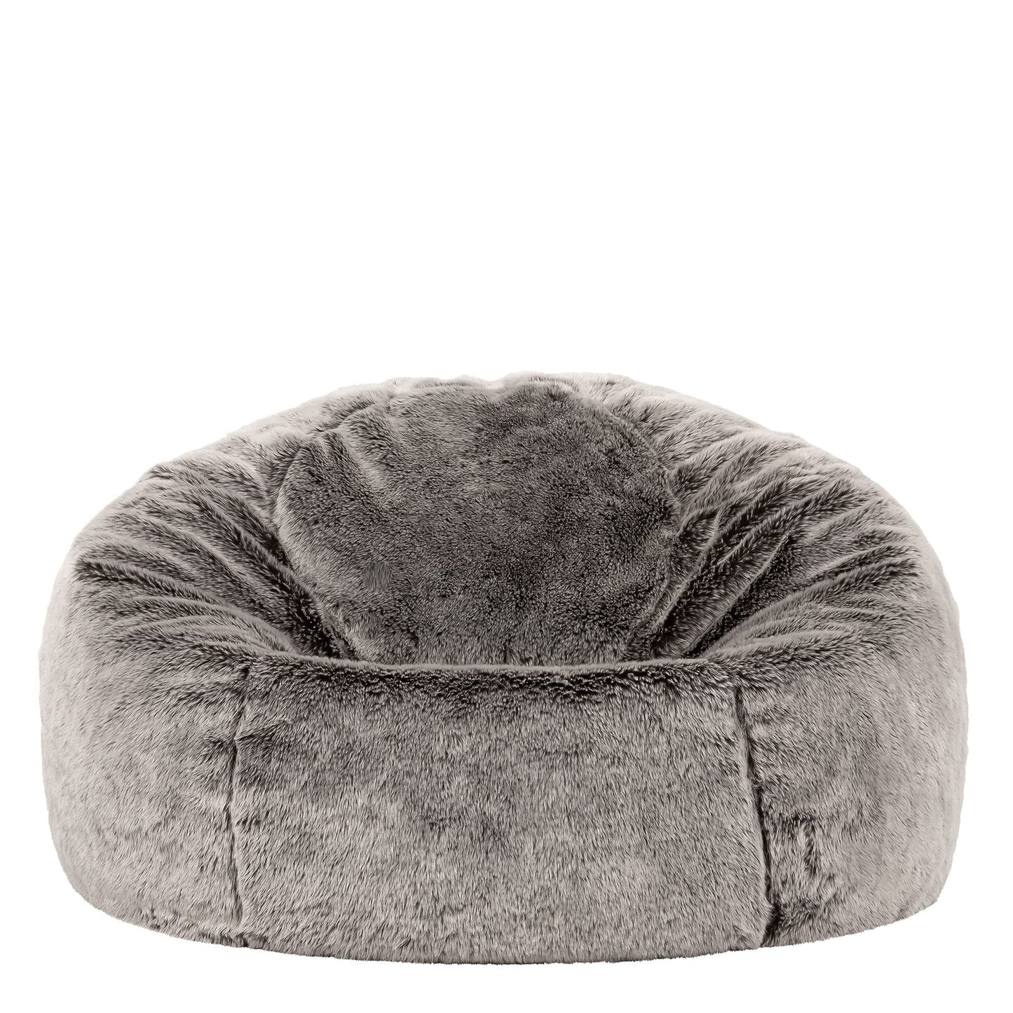 icon Kingston Faux Fur Fluffy Bean Bag with Filling Included, Grey