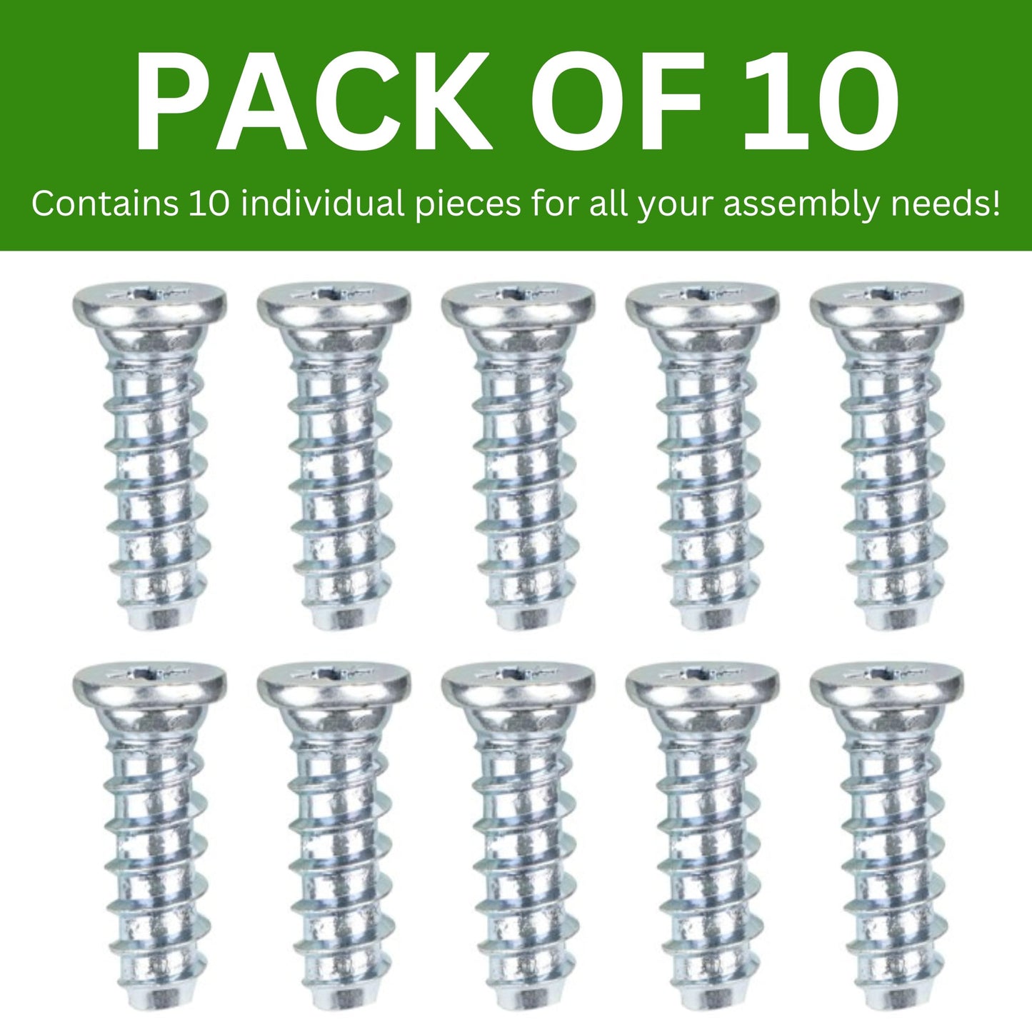 Spare Hardware Parts Bed Frame Screw (Replacement for IKEA Part #110789/126860) (Pack of 10)