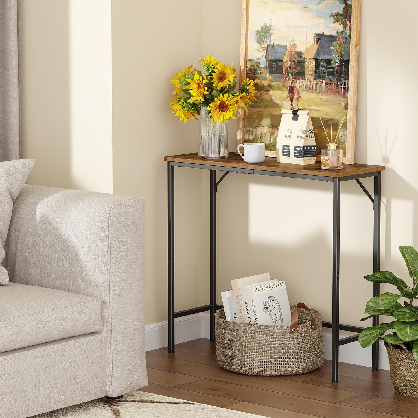 Asgolion Console Table, Slim Console Tables for Hallway