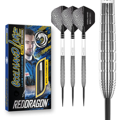 RED DRAGON Luke Humphries TX1 Pioneer 24 Gram Premium Tungsten Darts Set with Flights and Stems
