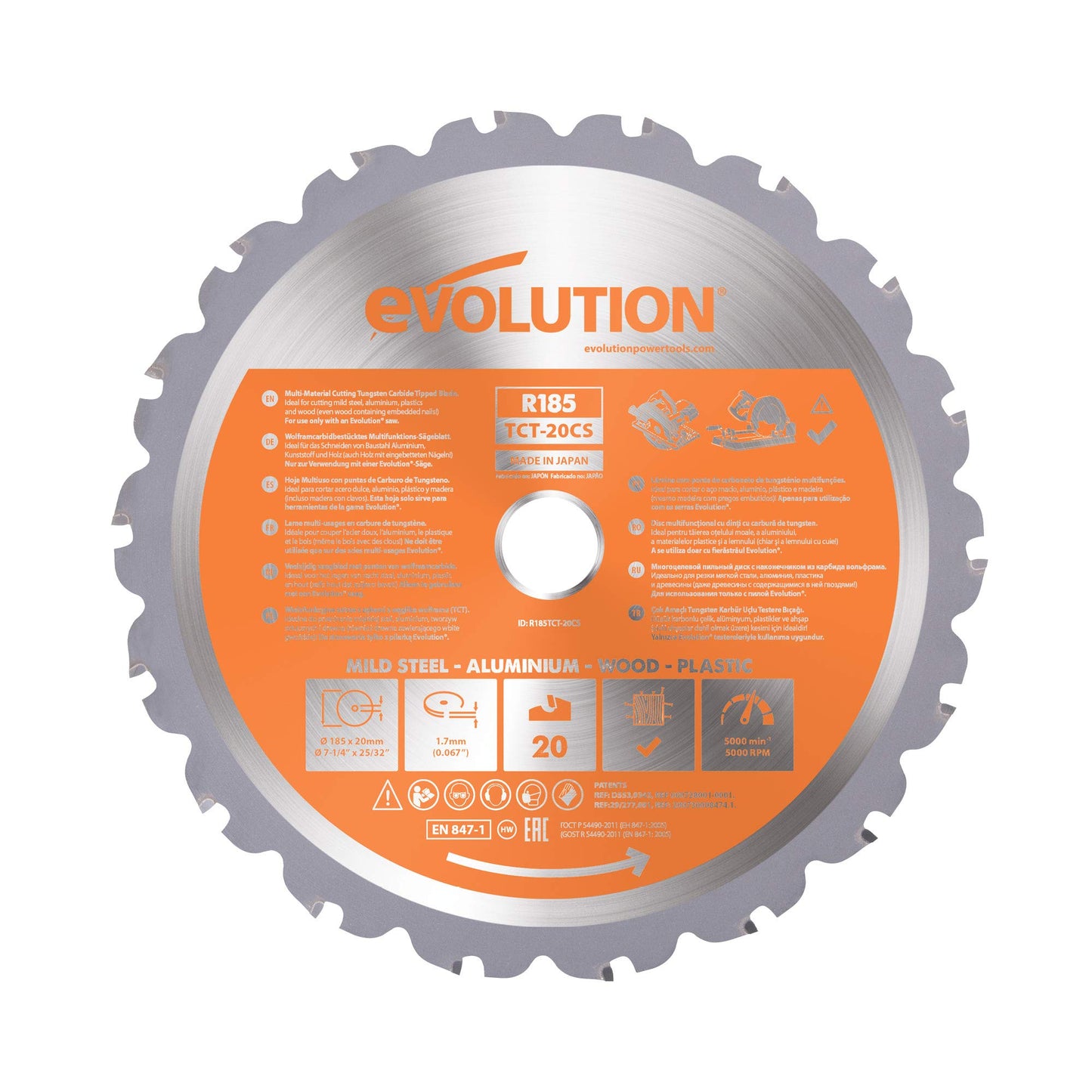 RAGE? Multipurpose Circular Saw Blade 185 x 20mm x 20T