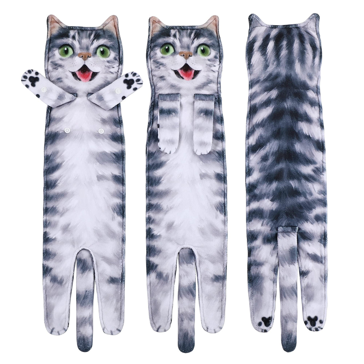 Cat Funny Hand Towels - Cute Bathroom Kitchen Towels Cat Decor Decorative Hanging Face Towels Super Absorbent Soft -Unique Mothers Day Birthday