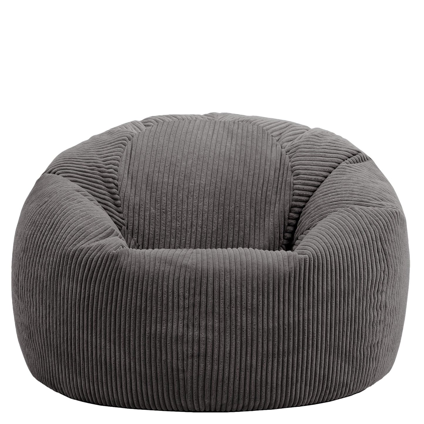 icon Kingston Cord Bean Bag with Filling Included, Set of 2, Grey