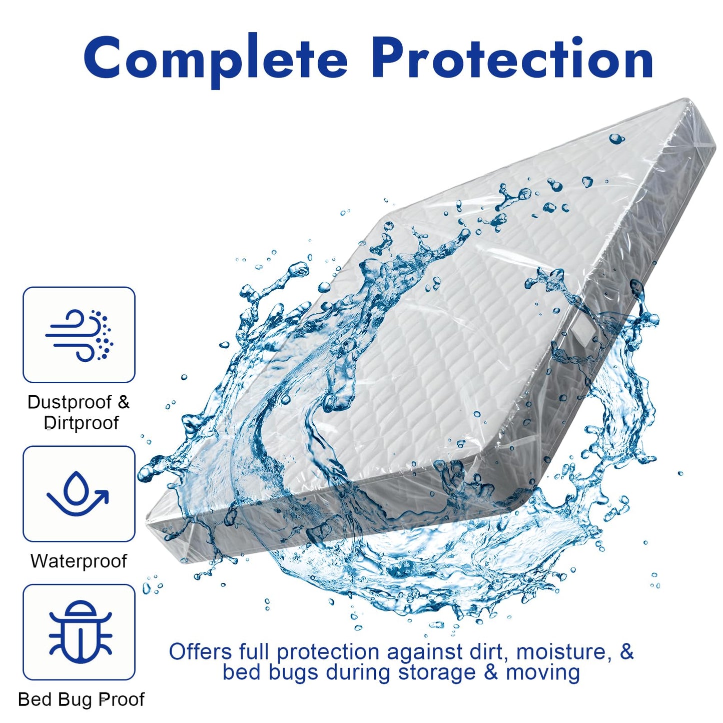 Waterproof Mattress Cover for Moving, Super King-200 × 240 × 35 cm