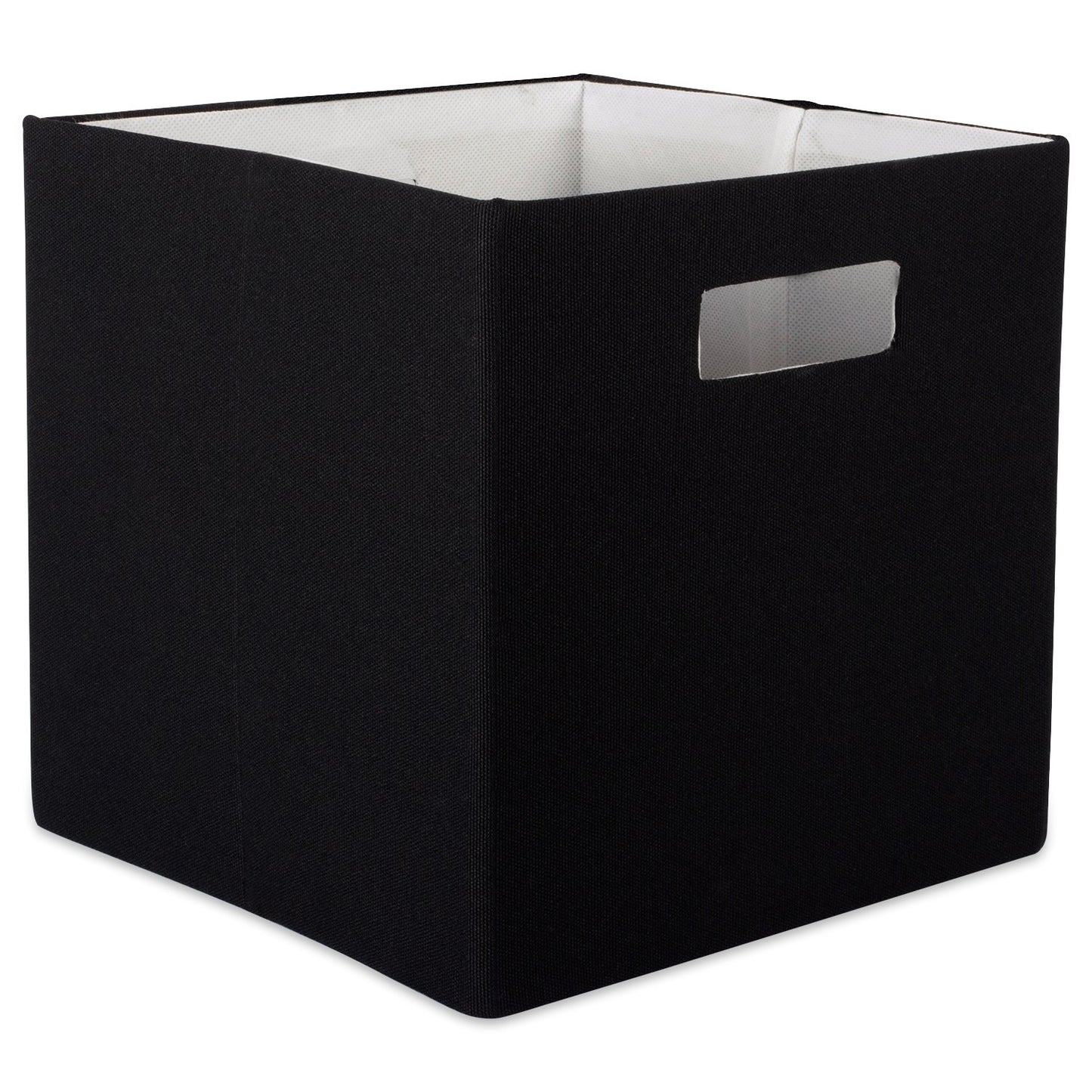 DII Collapsible Polyester Storage Cube, Solid, Lightweight and Durable, Small Square, 11x11x11", Black
