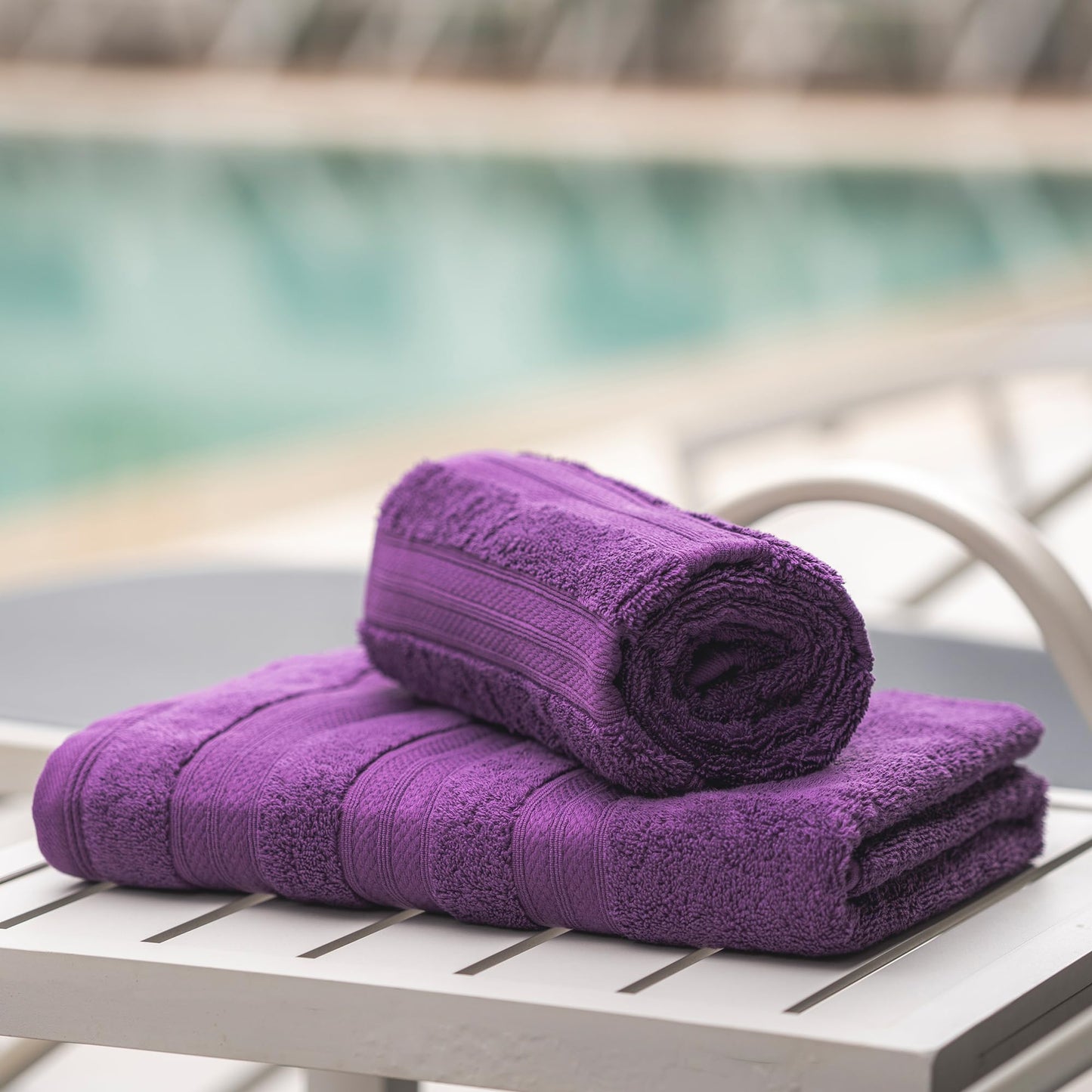 MELLUVA Large Bath Towels | Set of 4 | 100% Turkish Cotton | Highly Absorbent 600GSM | Soft Plush Luxury Towel Set | 2 Bath Towels 2 Hand Towels