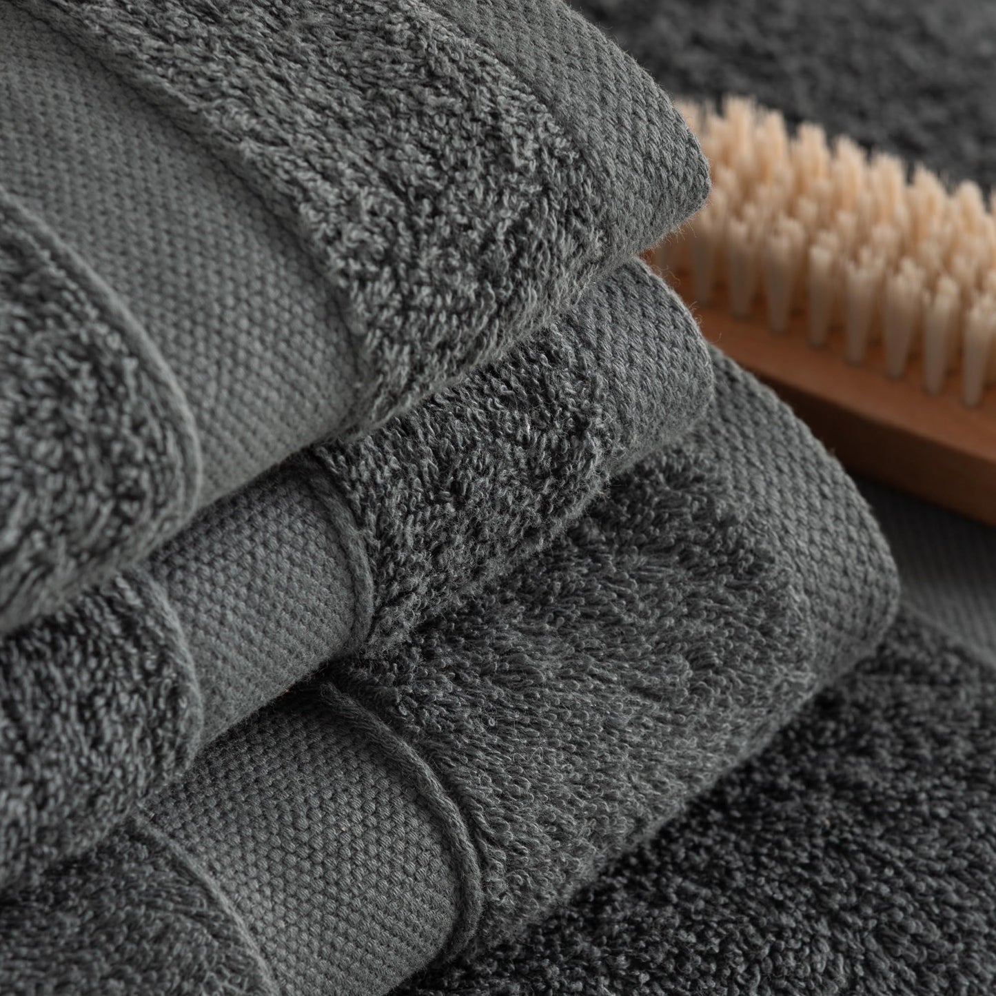 Todocama - 8 Piece Bath Towel Set 100% Cotton (550 GSM) Extra Soft, High Absorbent and Quick Drying, 2 Bath Towels, 2 Hand Towels and 4 Face Towels
