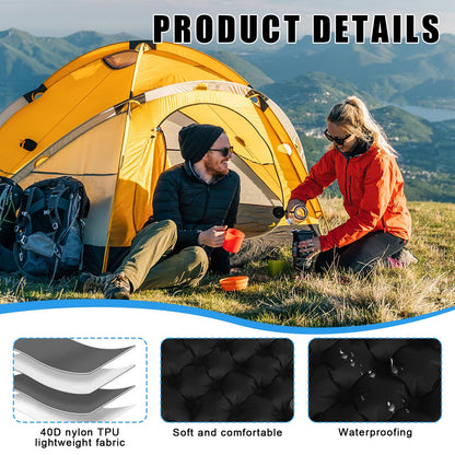 XTDMJ Inflatable Seat Cushion, Portable Travel Seat Cushion, Foldable and Lightweight, Air Seat Pad for Travel Camping Backpacking Sports Event