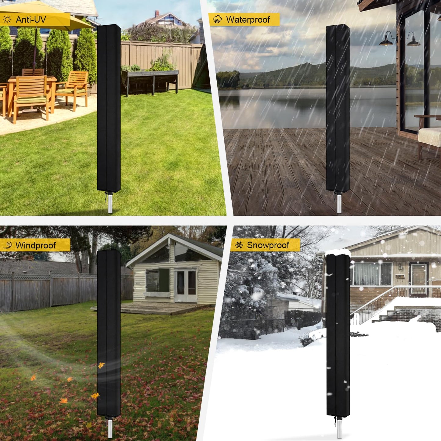 Dokon Waterproof Rotary Washing Line Cover with Zip for Rotary Airer Dryer