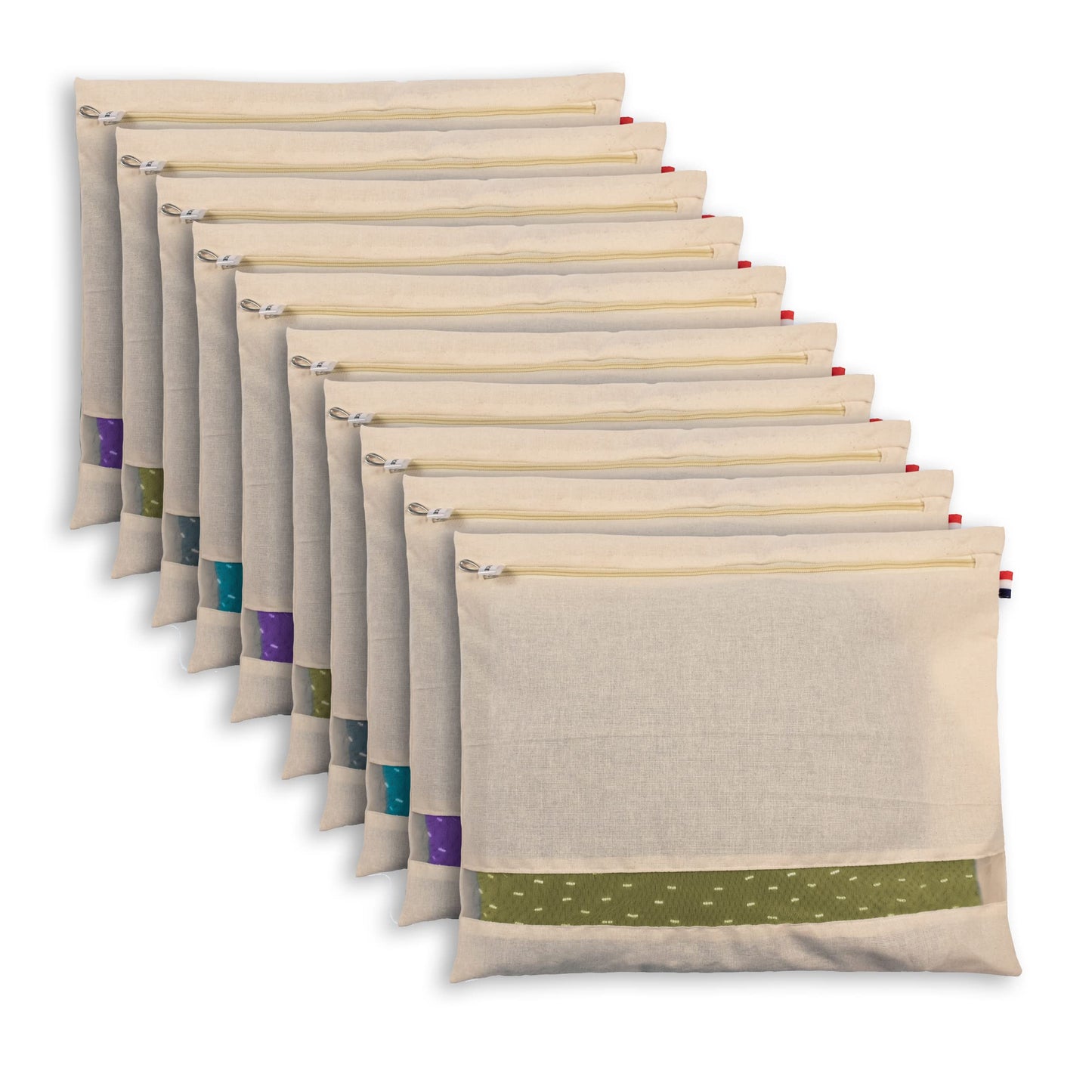 SOLSTICE cotton big saree covers/bags for storage single (18 x 15 Inches) for big silk sarees, lehengas, clothes with Zipper Closure