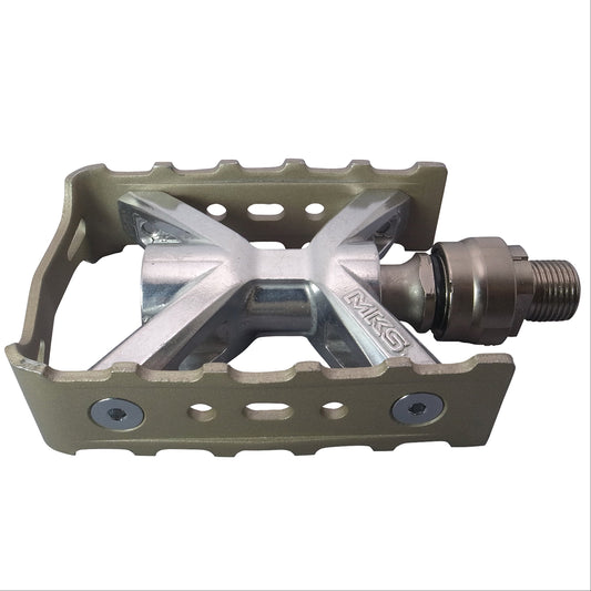 MKS Esprit EZY Superior: Quick-release, lightweight pedal for urban cycling, Metallic