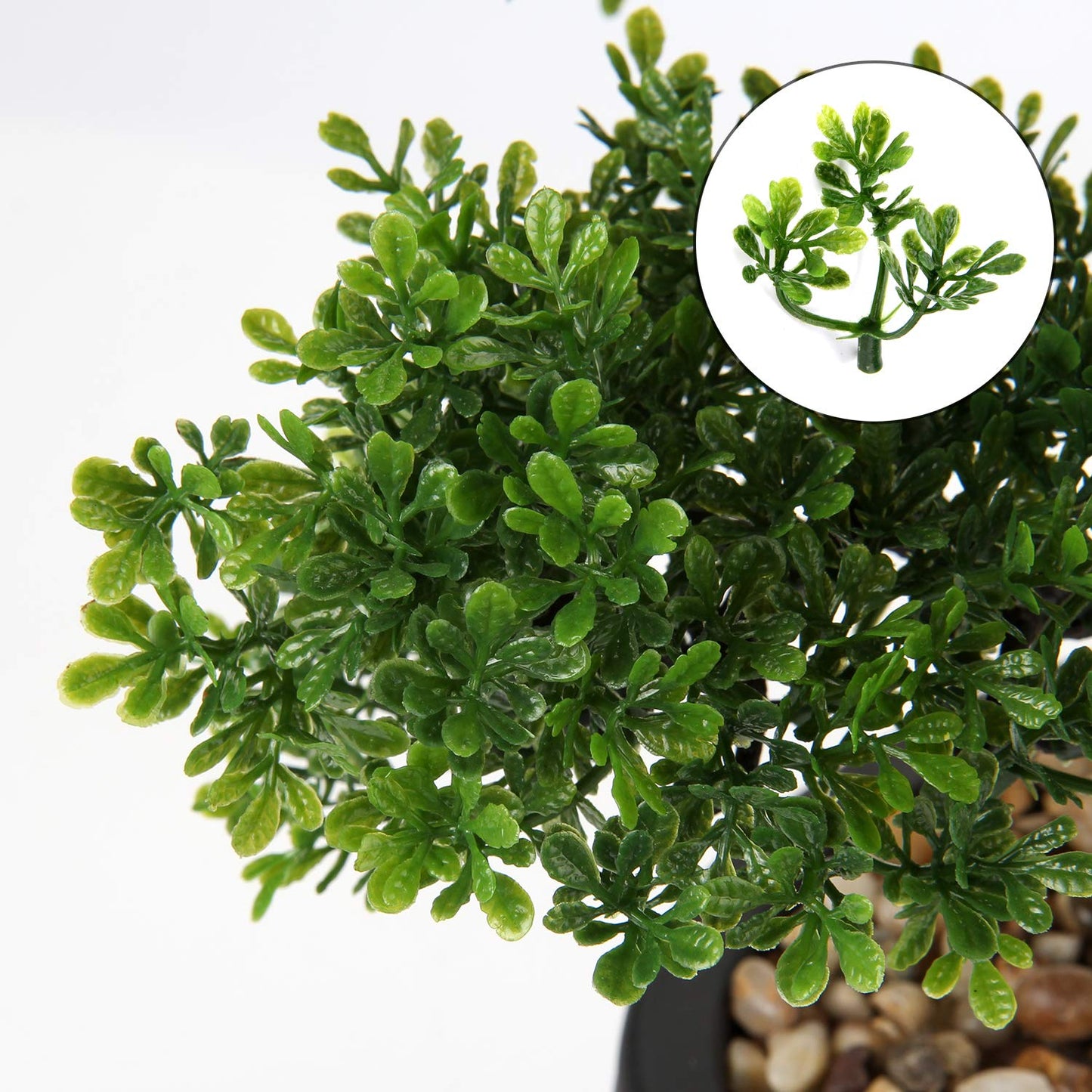 Briful 14.1" Artificial Bonsai Tree Fake Plant Japanese Bonsai Decoration Potted Faux Pine Plants Bonsai Cedar Tree for Indoor/Outdoor Home Office
