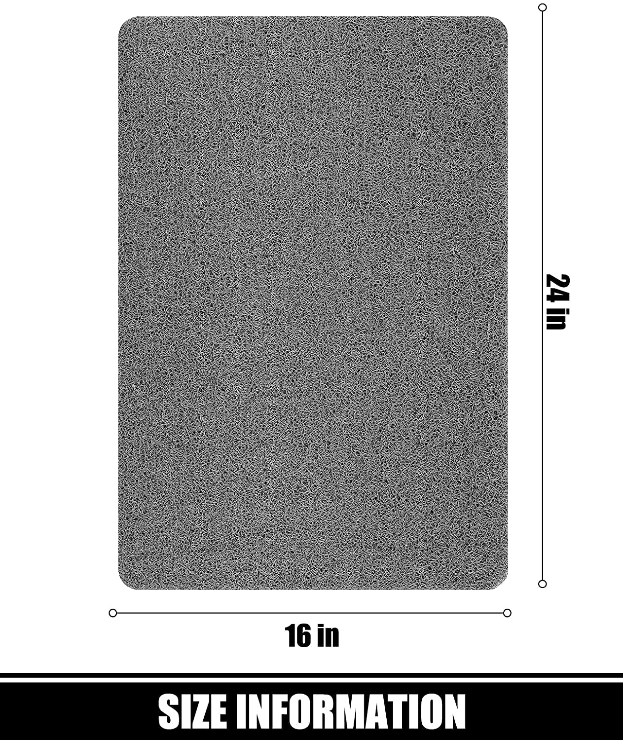 Bingobang Bath Mats Non Slip,Shower Mat Rubber 60x40cm,Extra Soft Anti-Mould, Machine-Washable,For Bathroom Floor,Bathtub(Grey)