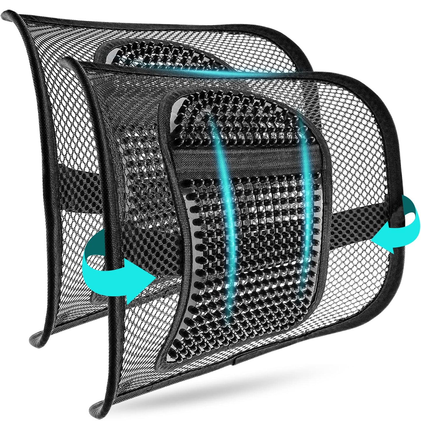 m zimoon Mesh Back Support 2 Pack,Lumbar Support Cushion with Elastic Strap