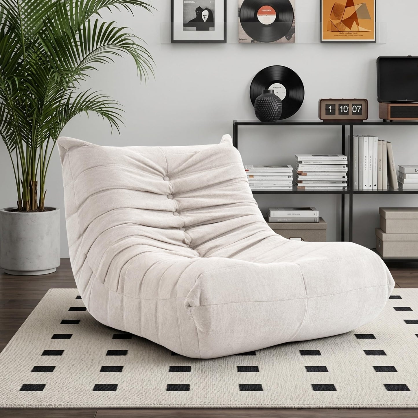XH.Easy Go Bean Bag Chair for Adults, Togo Lounge Chair with Memory Foam Filling, Giant Bean Bag Sofa, Boneless Floor Chair for Living Room