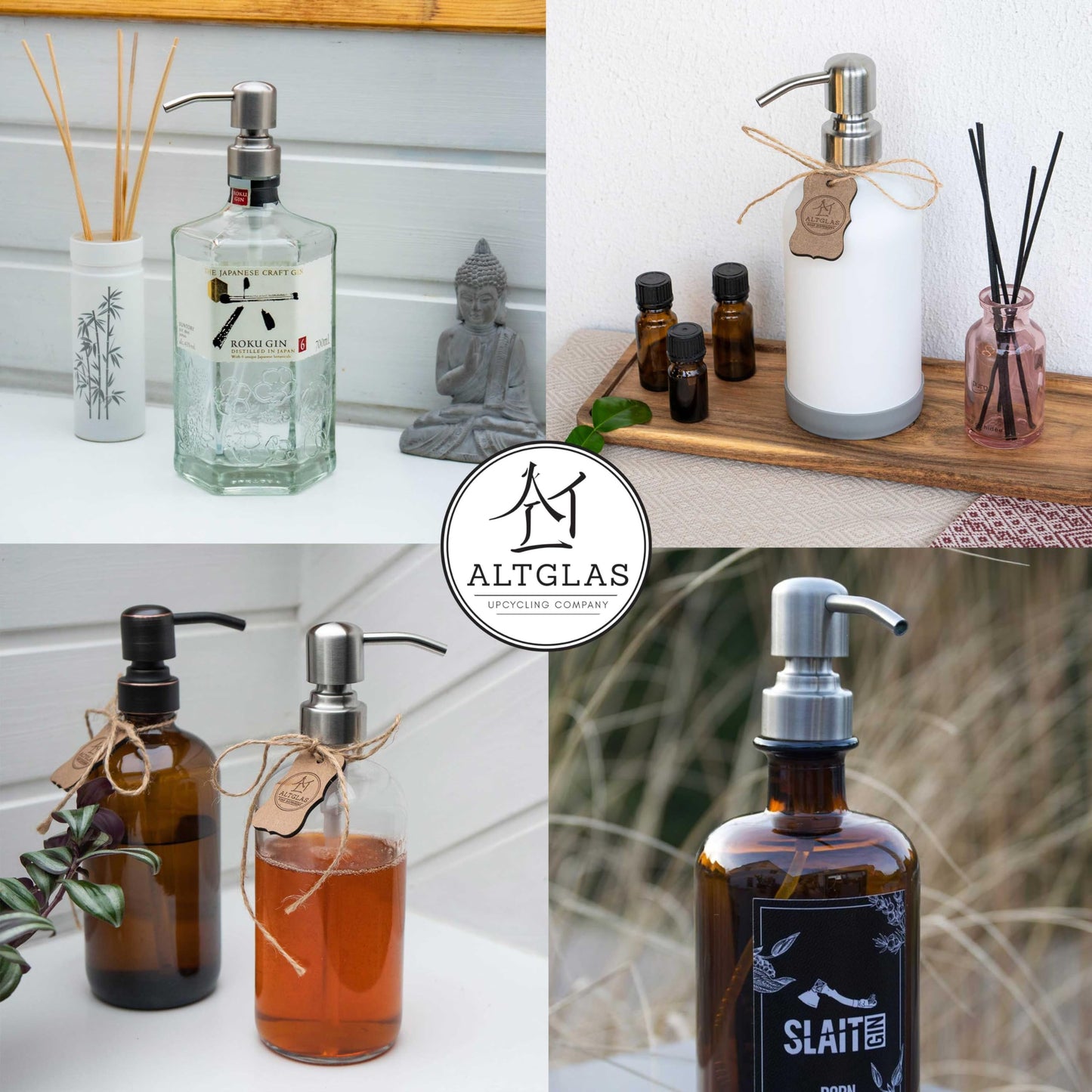 ALTGLAS Stainless Steel Soap Dispenser Pump 'Zagreb' for 28mm Thread Neck