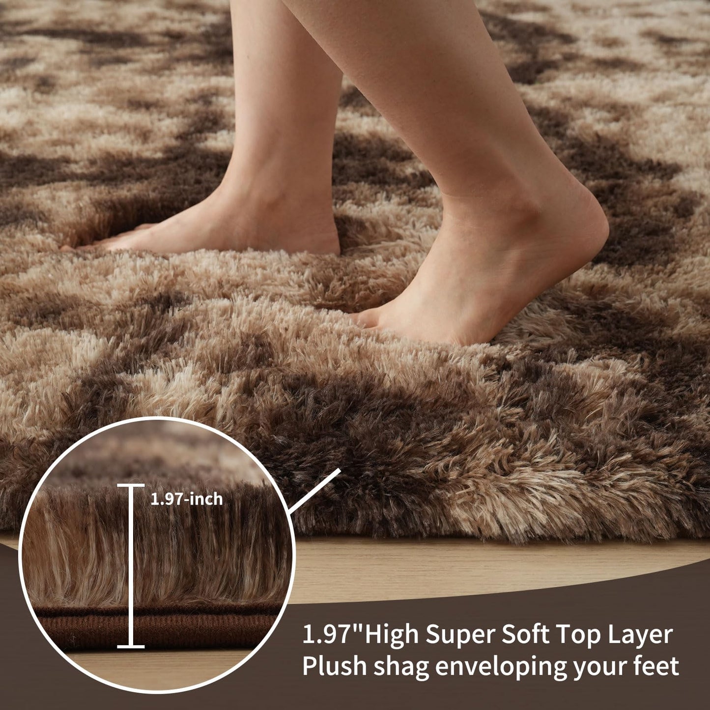 Yuanlne Rugs Living Room 240x300cm, Grey Area Rugs for Bedroom, Washable Anti Slip Extra Large Shaggy Soft Rug Fluffy Modern Floor Carpets Mat Beside
