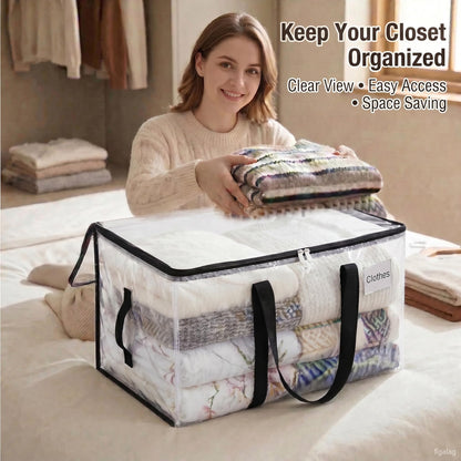 SUOHINAO Large Storage Bags Heavy Duty,Strong Storage Bags for Moving,Clear Moving Bags Extra Large Strong-7 Pack