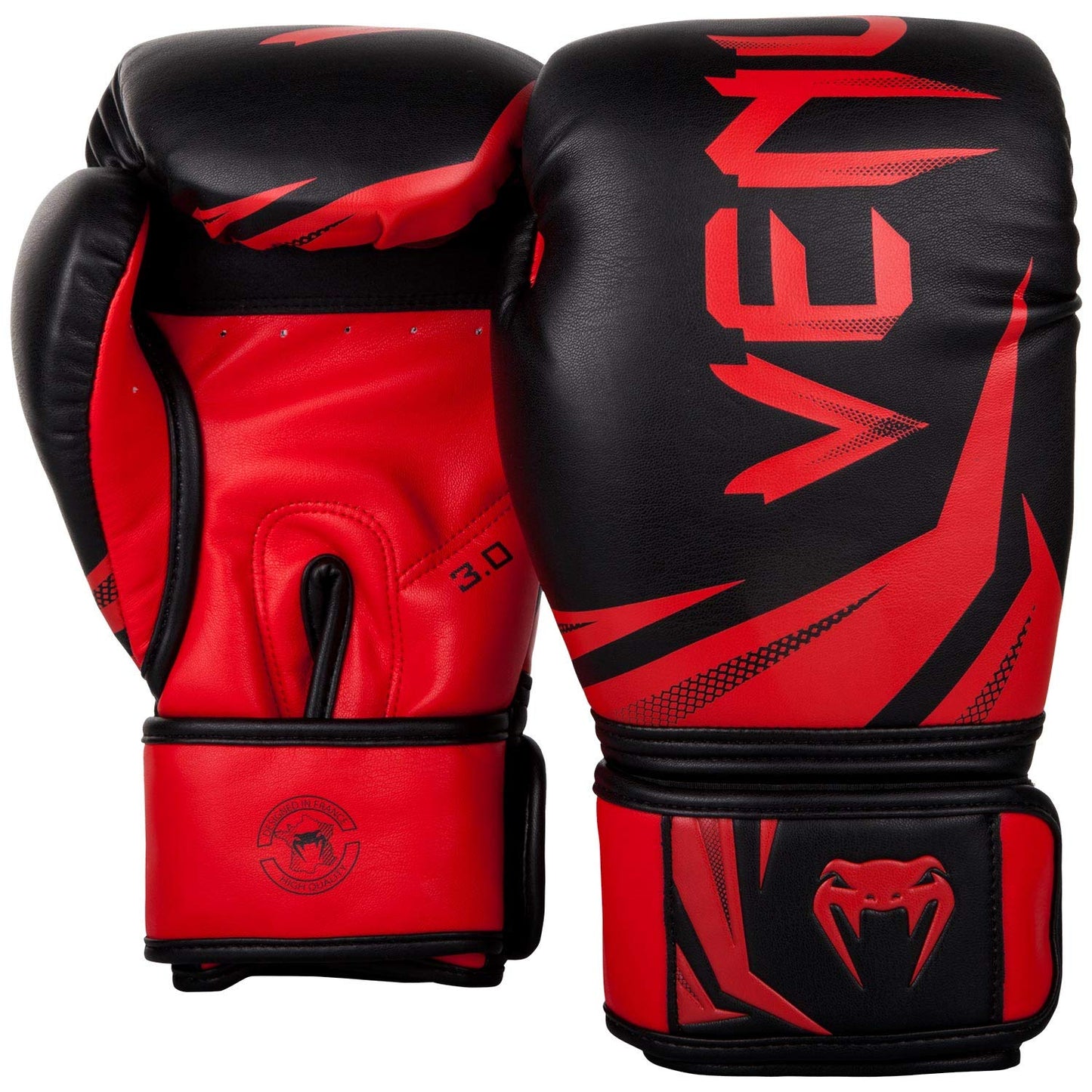 Venum, Challenger 3.0 Boxing Gloves, Unisex Adult, 10 Oz, Black/Red