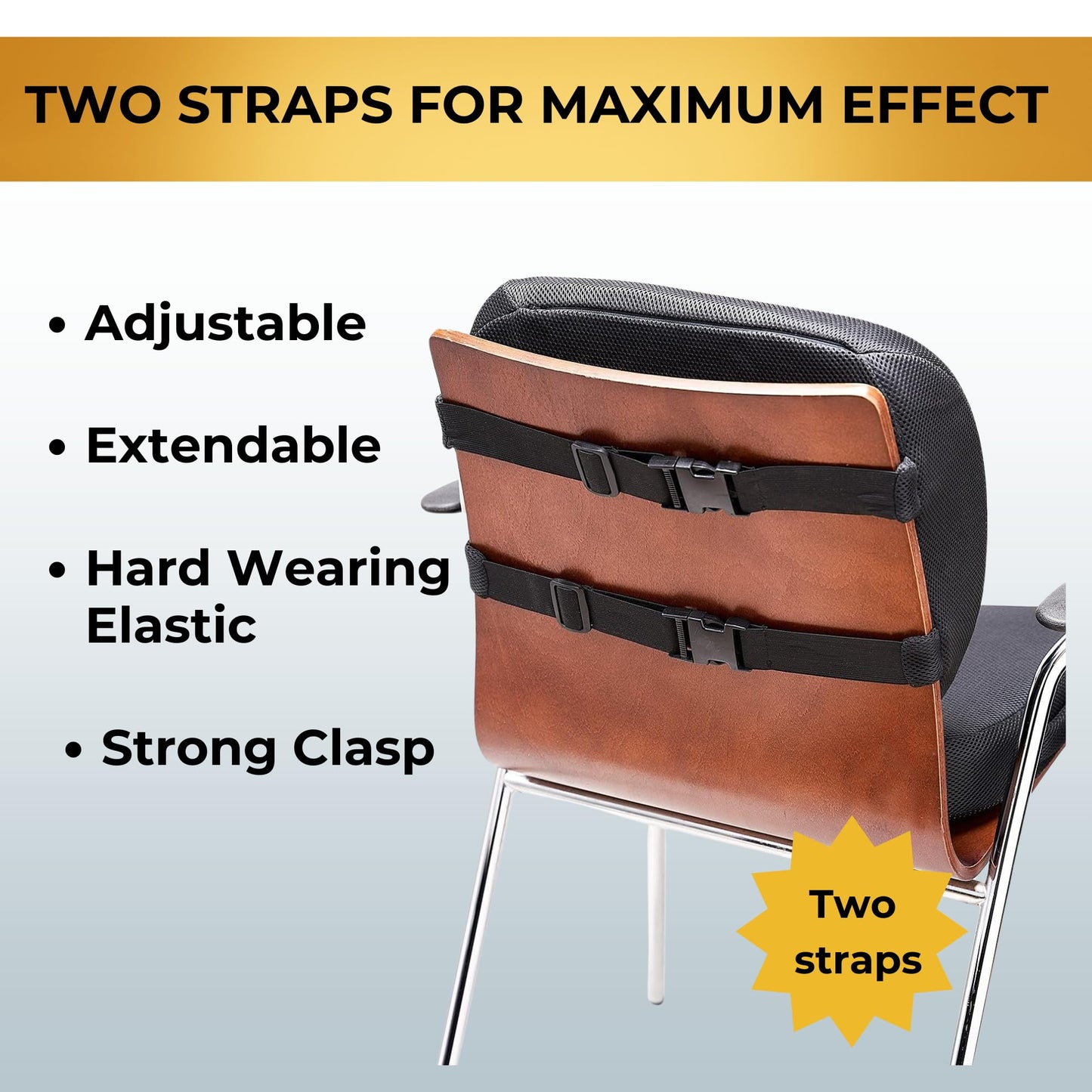 Lumbar Support Pillow for Office Chair & Car | Memory Foam Backrest