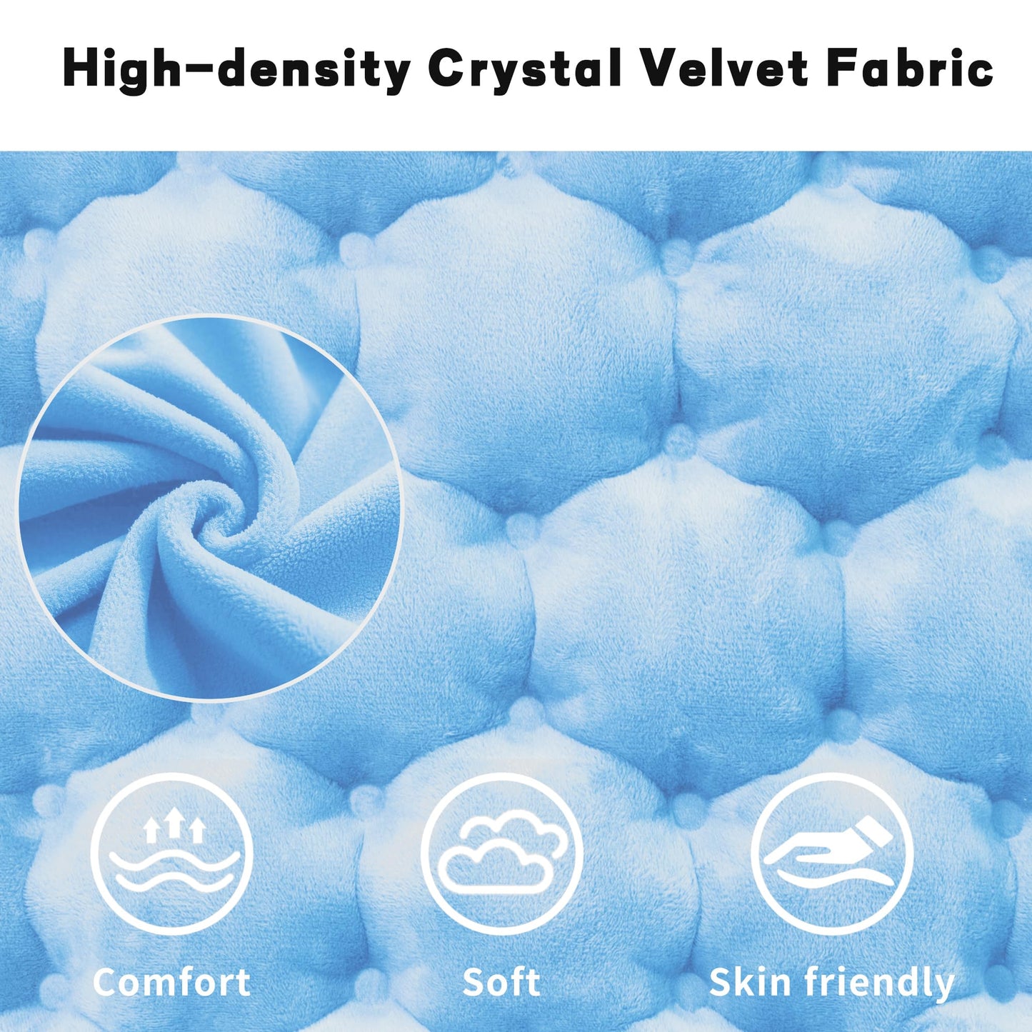 EULANT Velvet Inflatable Camping Seat Cushion, Ultralight & Soft Air Indoor Sitting Mat Pad to Sit on for Flight Travel Concerts Grandstands Floor