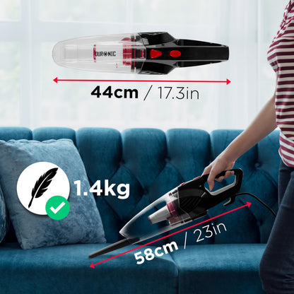 Duronic Upright Vacuum Cleaner VC8 BK Light Weight Stick Vacuum Cleaners Energy Class A+ with HEPA Filter Multi-Surface Cleaning Handheld Vac Home Car