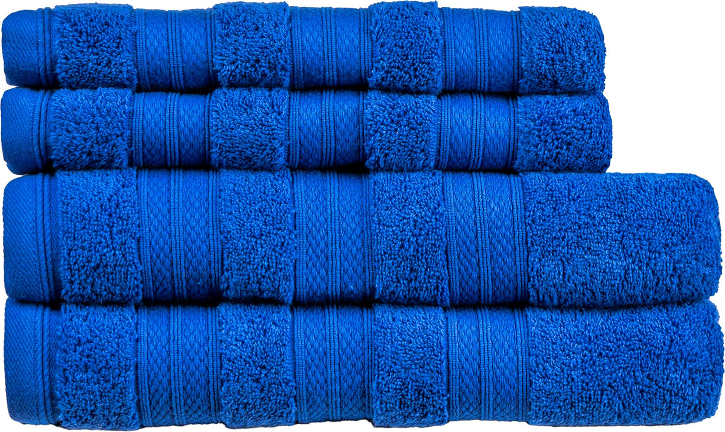 MELLUVA Large Bath Towels | Set of 4 | 100% Turkish Cotton | Highly Absorbent 600GSM | Soft Plush Luxury Towel Set | 2 Bath Towels 2 Hand Towels