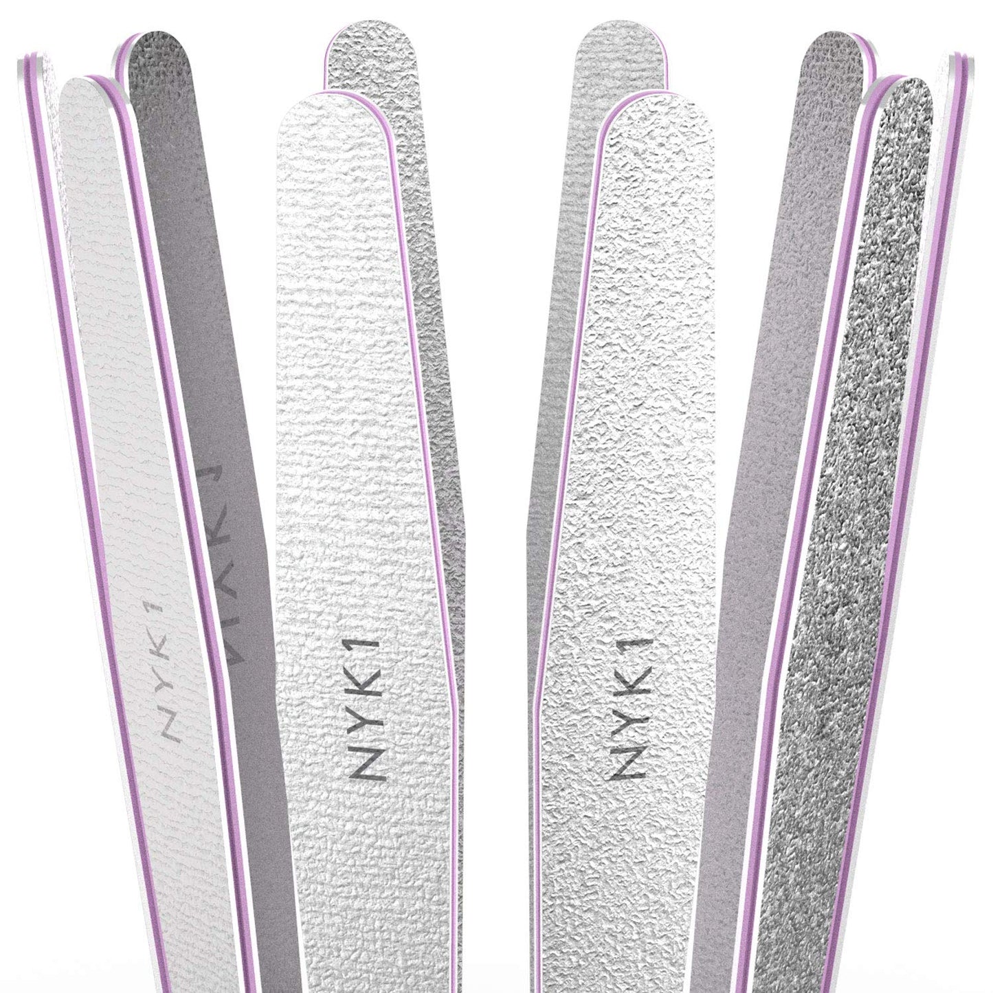 Professional Nail & File Emery Boards (Pack of 10) - Strong 100 & 180 Grit Set for Natural & Acrylic Nails