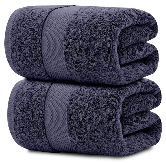 White Classic Luxury Soft Bath Sheet Towels - 700 GSM Cotton Luxury Bath Towels Extra Large 89x178 cm, Absorbent and Quick Dry, Hotel Quality Extra