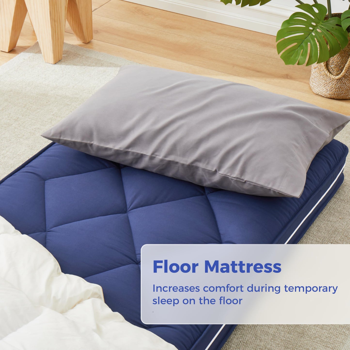 Jamdok Single Roll Up Floor Mattress,Memory Foam,Portable(190X75X10cm)