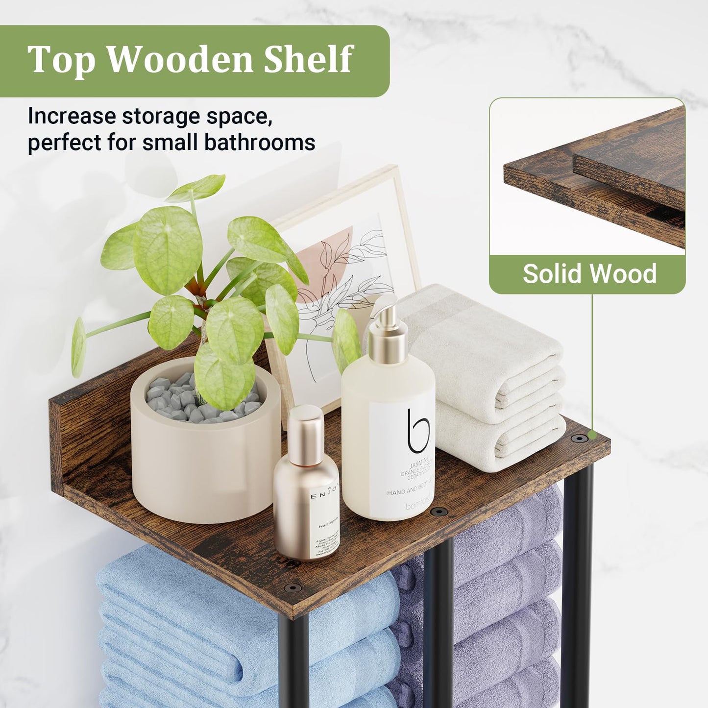 Large Capacity Three-Layer Towel Racks for Bathroom Wall Mounted, Updated 3 Bar Bath Towel Holder for Bathroom Wall