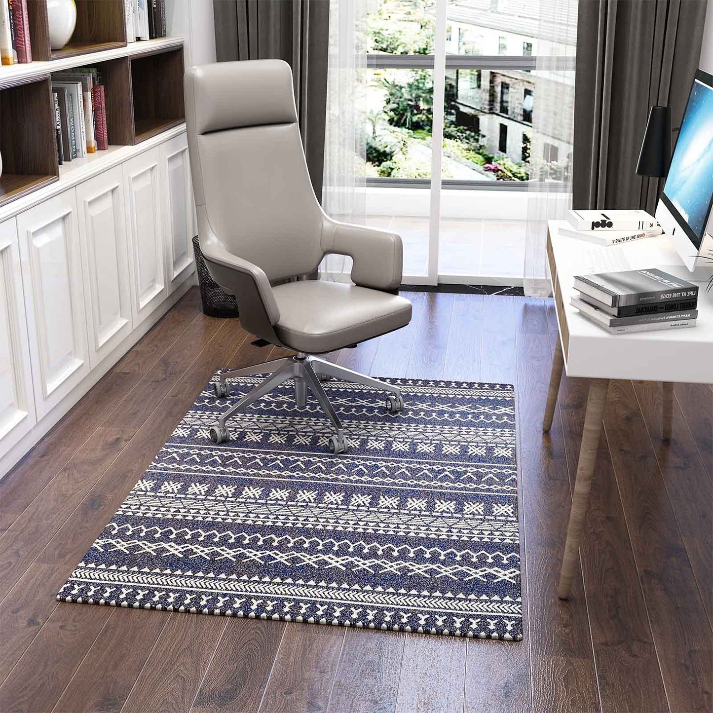 Luxury Chair Mat for Carpeted Floor, Office Chair Mat hardwood floors, 120 X 90cm Multi-Purpose Carpet Protector for Home and Office