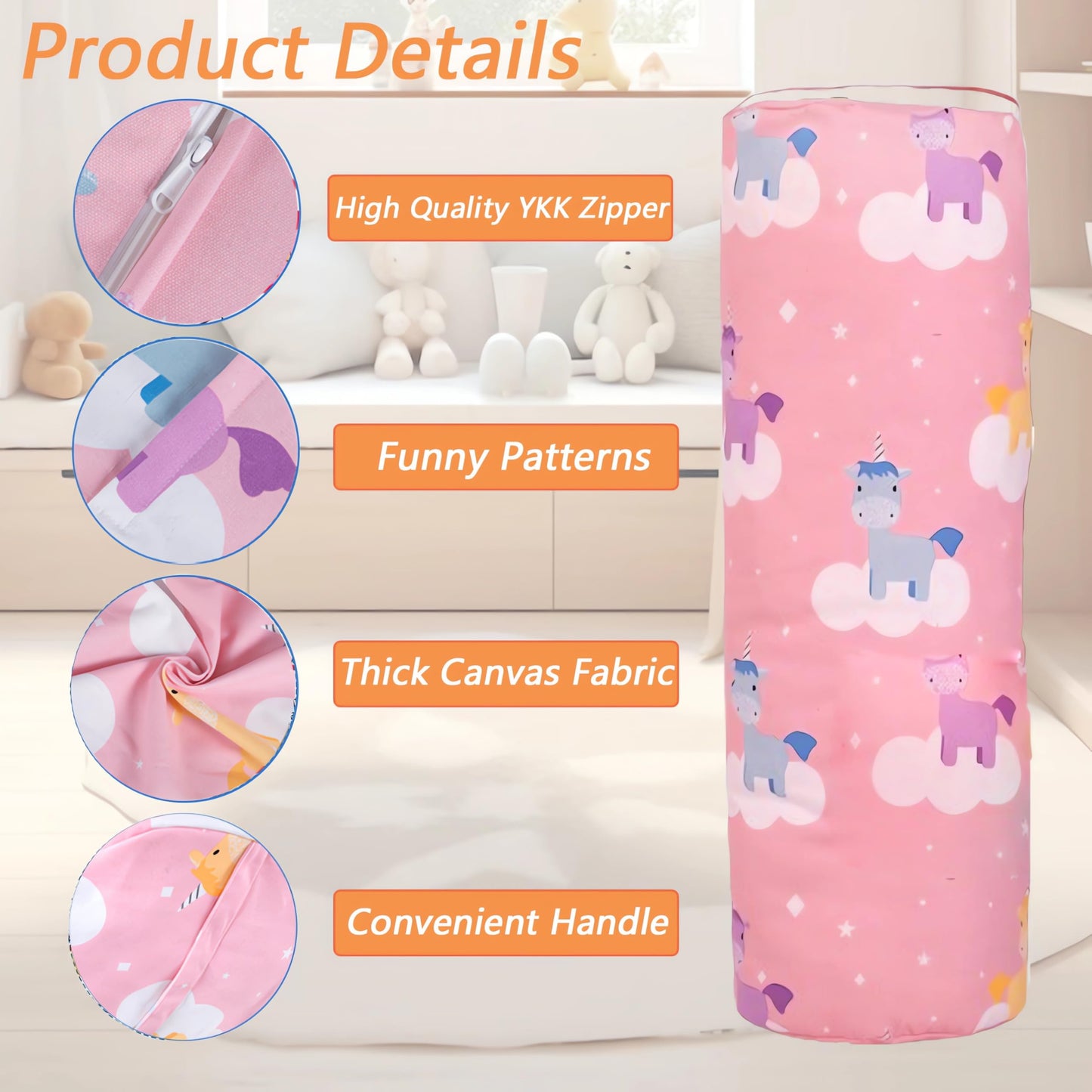 Lansls Bean Bags/Storage for Plush Toys, Pillar Storage for Plush Toys, Things and Seats for Children, Boys and Girls, Sailing Cotton