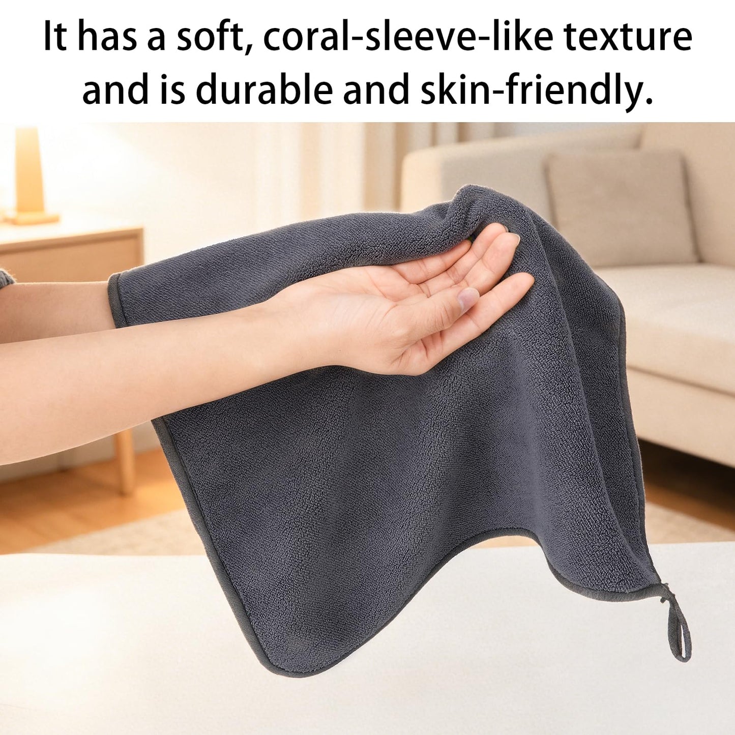 saerryor Microfiber Hand Towels with Hanging Loop Kitchen Hand Towels