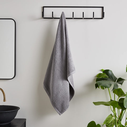 Catherine Lansfield Quick Dry Cotton Bath Sheet Grey
