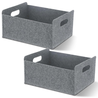 2Pack Small Storage Box with Handle,Storage Basket Set,Foldable Wardrobe Baskets for Storage,Felt Storage Basket,Storage Boxes,felt storage cube for