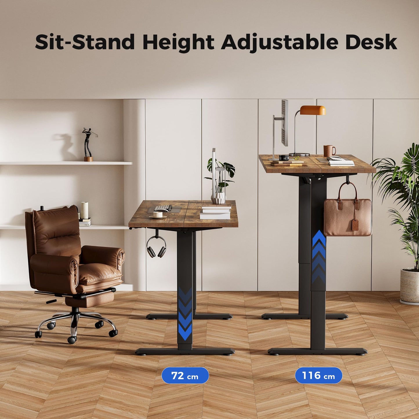 Agilestic Electric Standing Desk, 2 Memory Buttons, 130x60cm