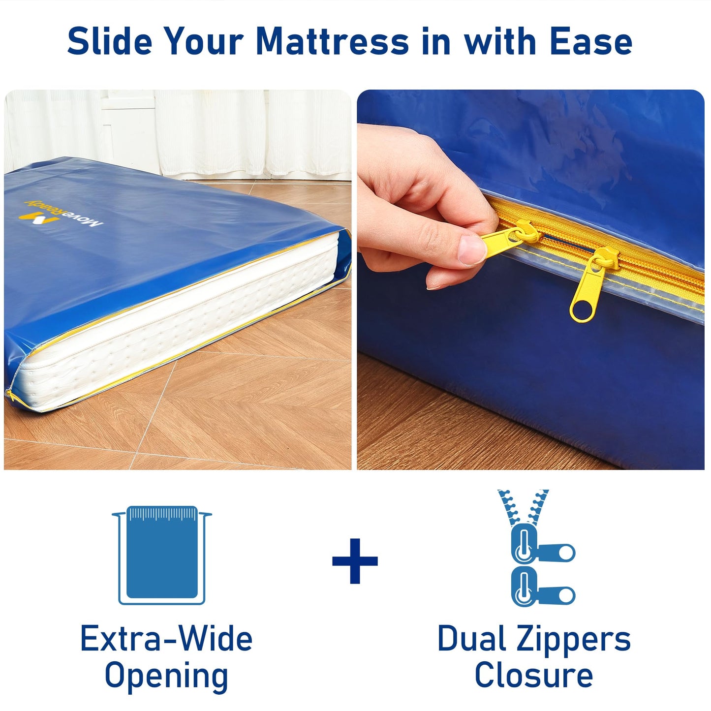 MoveReady Double Mattress Cover for Moving, Mattress Storage Bag