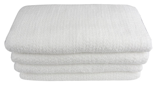 Everplush Towel, Cotton Polyester Blend, White, (Pack of 2) Bath Sheet (35 x 66 in)