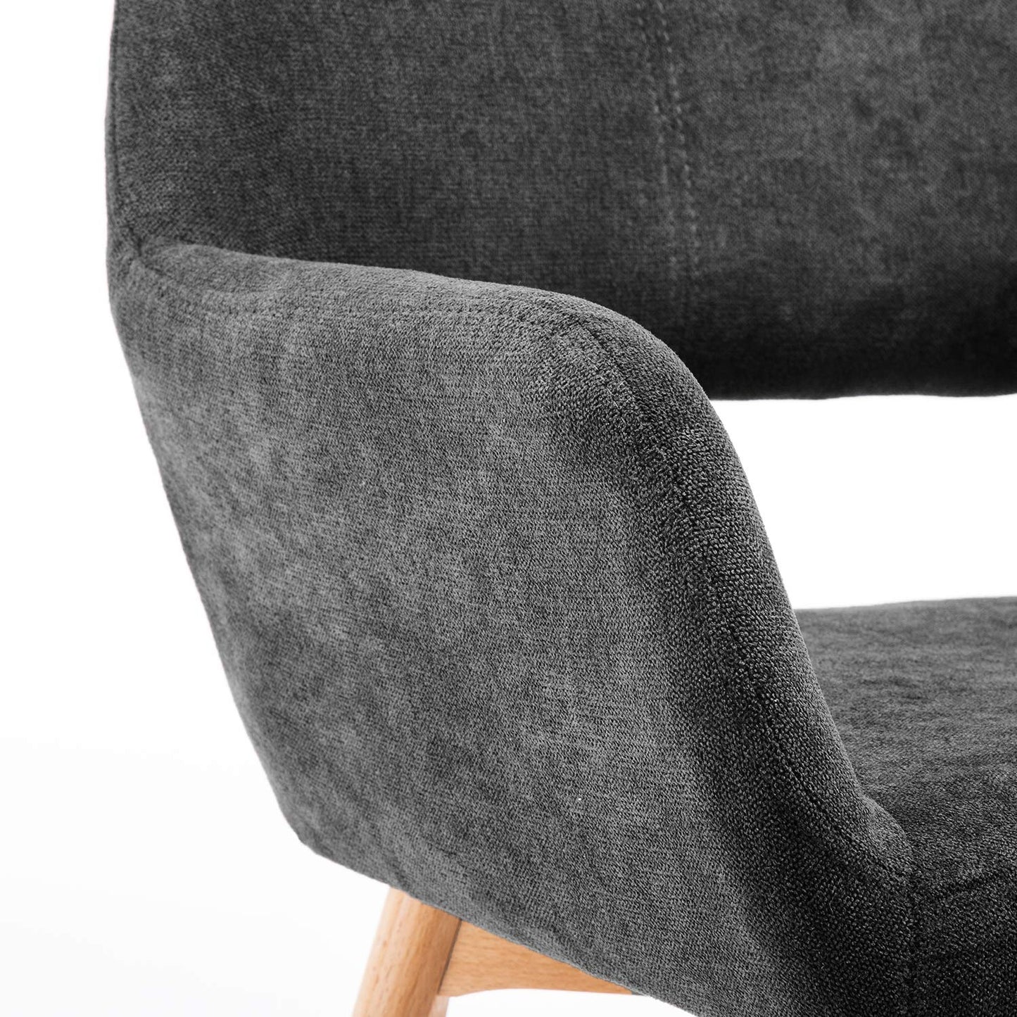 YEEFY Desk Chair No Wheels Vanity Chair Comfy Accent Chair for Living Dining Room Bedroom Home Office Mid Century Modern Upholstered Armchair with